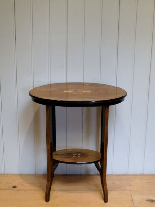 Late Victorian Rosewood and Marquetry Occasional Table